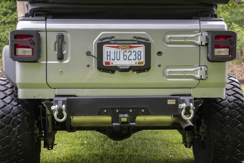 Jeep Wrangler Unlimited JLU Rear Bumper - Fishbone Offroad - Bumper Delete - Black - `18-`27